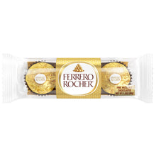 Ferrero Rocher hazelnut milk chocolate 3-pack in white-and-gold wrapper