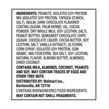 Ingredients panel for peanut butter & dark chocolate protein bars