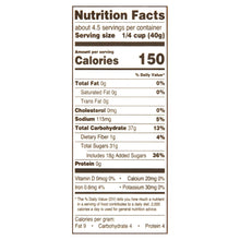 Nutrition Facts panel for sweetened dried pineapple, 150 calories per serving