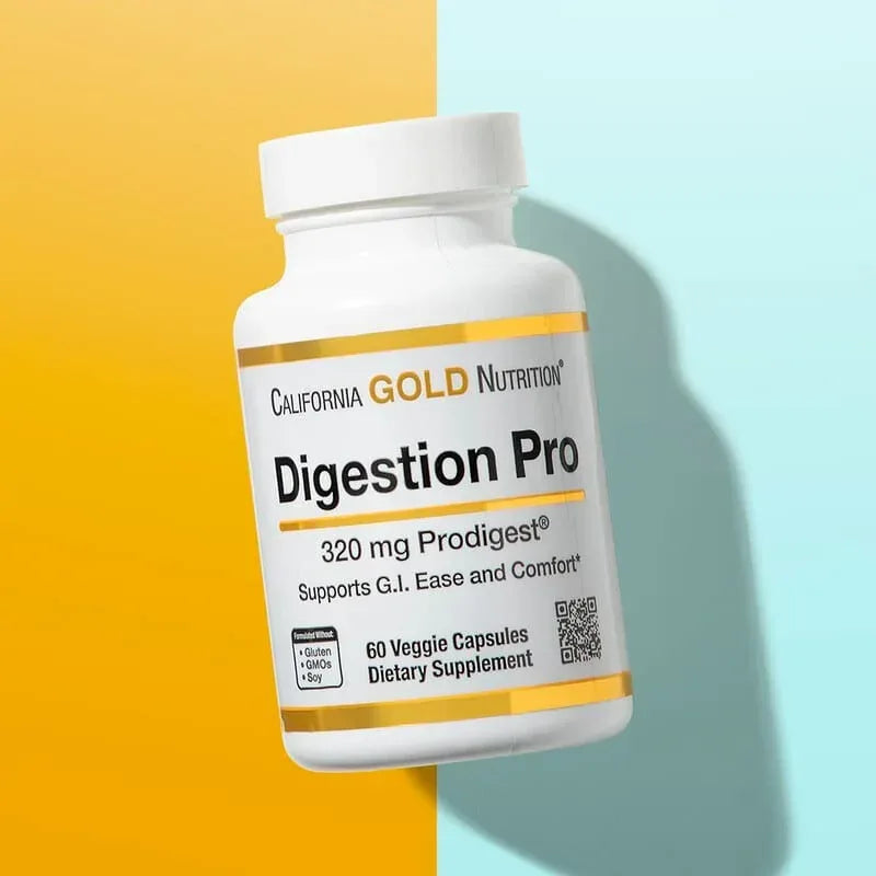 California Gold Nutrition, Digestion Pro with ProDigest®, Botanical Digestive Blend of Artichoke and Ginger Extracts, 320 mg, 60 Veggie Capsules