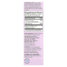 Sea moss liquid drops supplement facts panel with nutrition and serving information