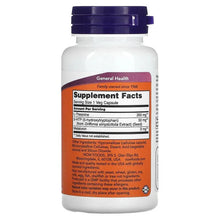 NOW Sleep Regimen 3-in-1 supplement facts label on bottle with purple cap
