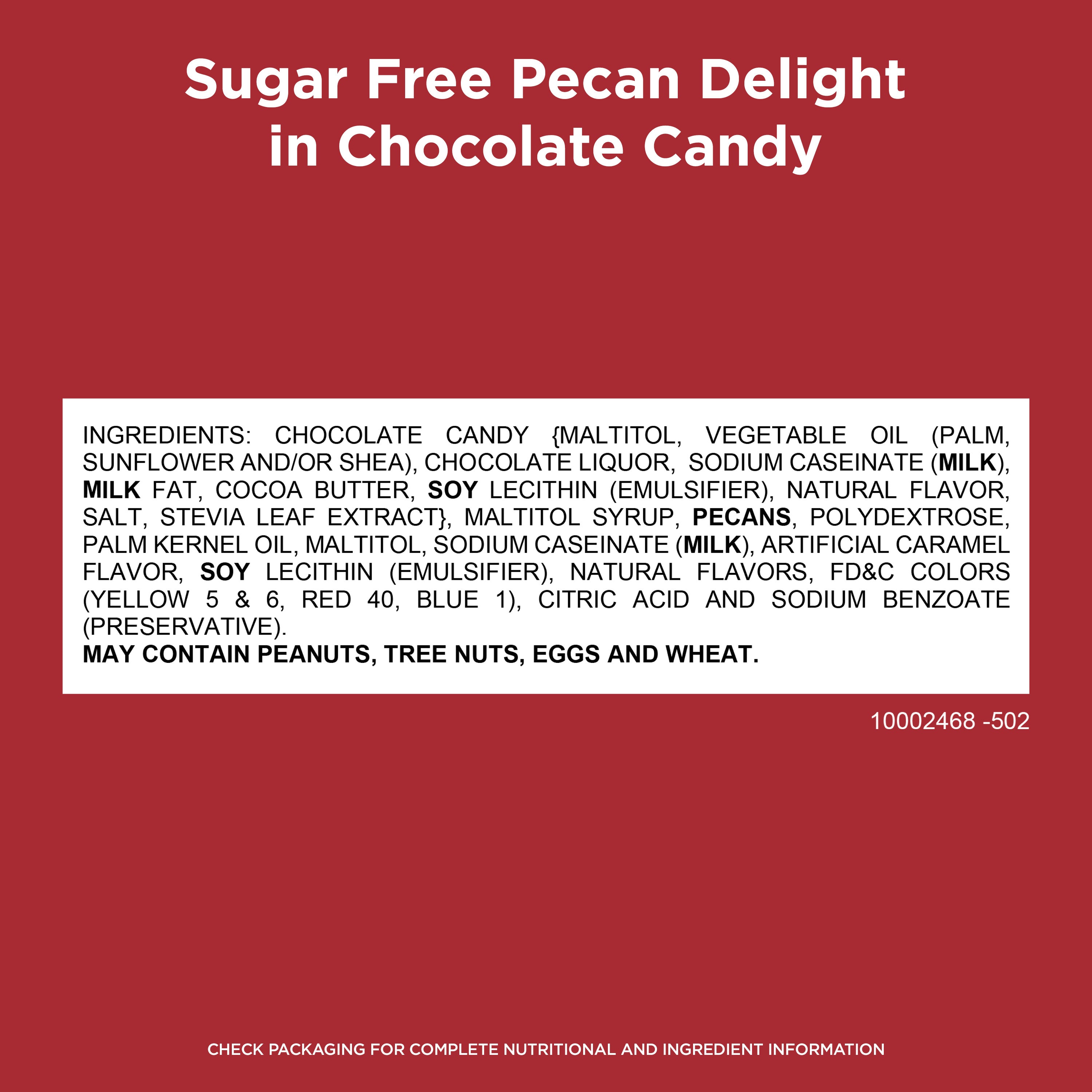 RUSSELL STOVER Sugar Free Pecan Delight Chocolate Candy, 15.5 oz. bag