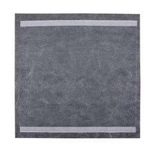 Square dark charcoal training pad with two light gray border stripes.