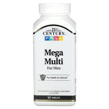 21st Century Mega Multi for Men bottle, 90 multivitamin tablets
