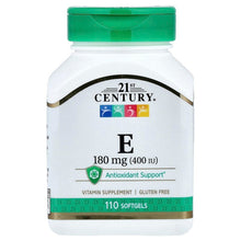 Vitamin E 180 mg (400 IU) softgel supplement bottle