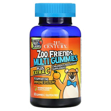 21st Century Zoo Friends Multi gummies bottle with blue cap, front label