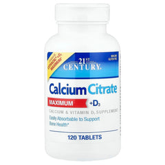 21st Century, Calcium Citrate + D3 Maximum,Tablets