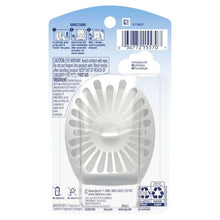 Febreze bathroom air freshener back view with vent pattern, barcode, and warnings