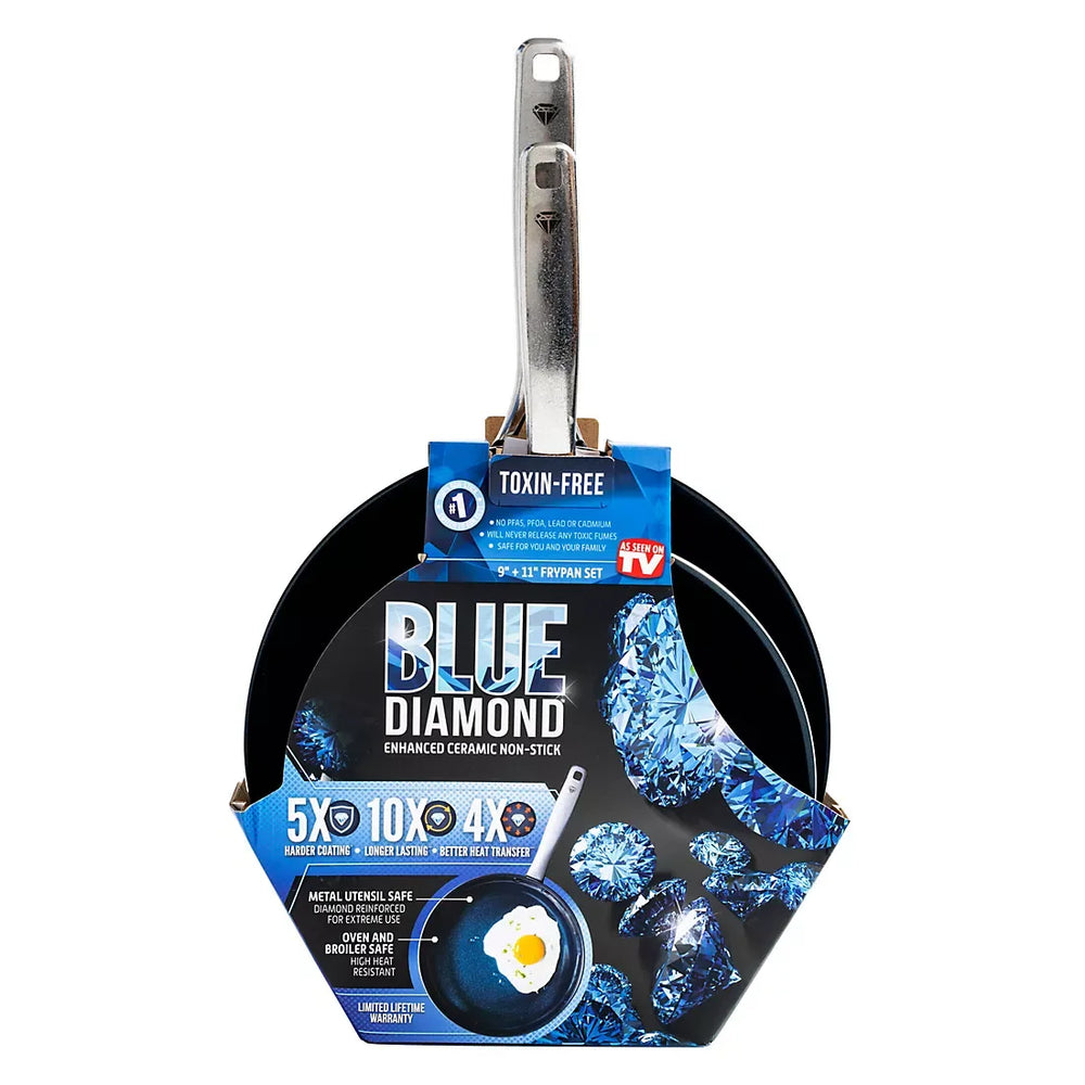 Blue Diamond 9.5" and 11" Non-Stick Frypan Set - USA MEGA SHOP