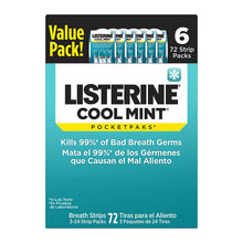Listerine Cool Mint Pocketpaks breath strips value pack, 6-pack box
