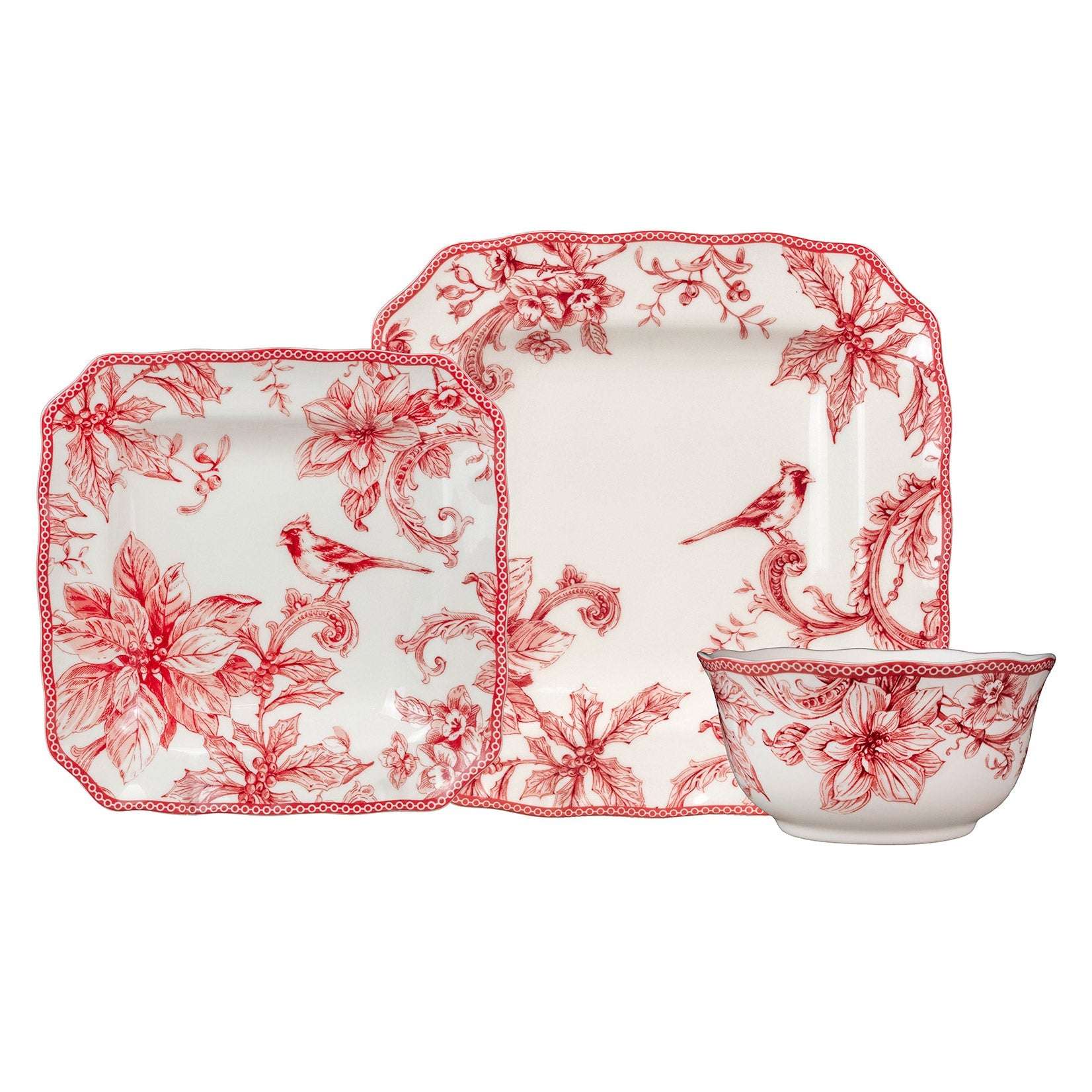 222 Fifth Christmas Lane 12-piece Dinnerware Set