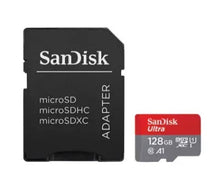 microSDXC card with adapter, SanDisk Ultra 128GB, microSDXC, U1 A1, Class 10