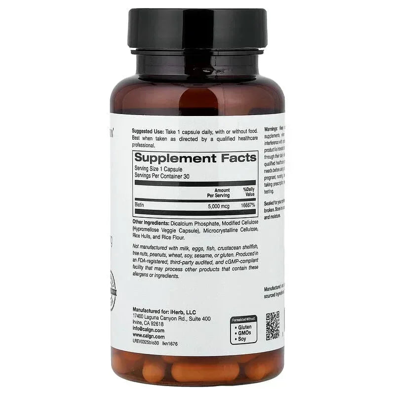 California Gold Nutrition, Biotin, 10,000 mcg, 90 Veggie Softgels