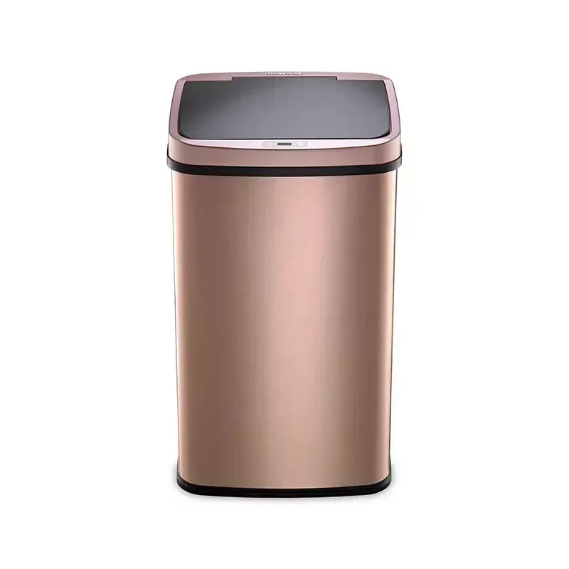 Nine Stars 13.2-Gal. Stainless Steel Sensor Trash Can - Gold