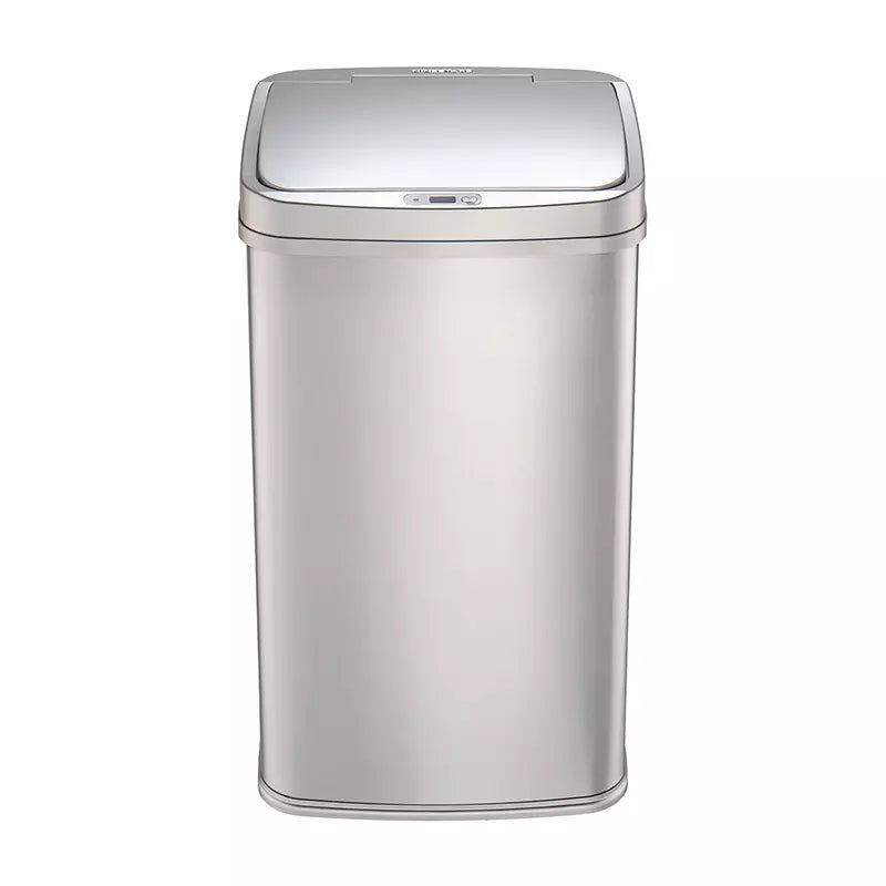 Nine Stars 13.2-Gal. Stainless Steel Sensor Trash Can - Silver