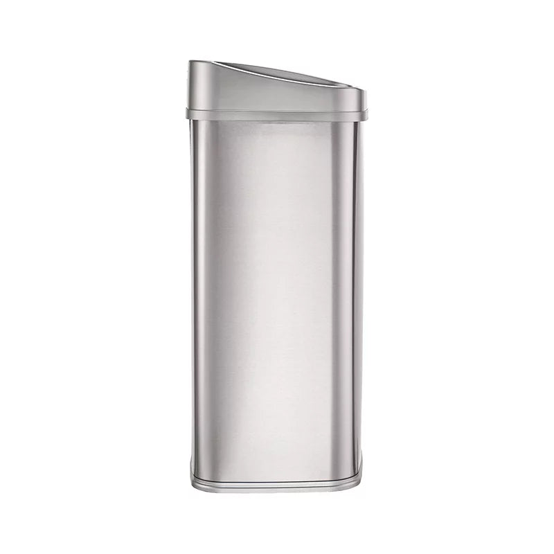 Nine Stars 13.2-Gal. Stainless Steel Sensor Trash Can - Silver
