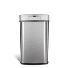 Stainless steel sensor trash can with rectangular handle on top