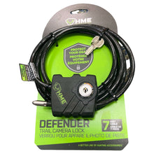 HME Defender trail camera cable lock set on retail package