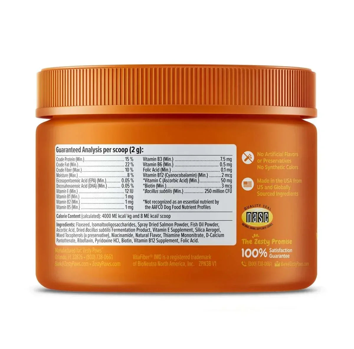 Zesty Paws Multivitamin Powder for Dogs, for Overall Wellbeing, 150g Jar