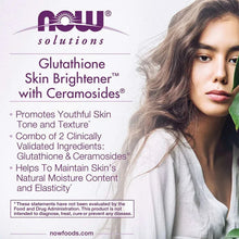 Glutathione skin brightener with Ceramosides product info panel