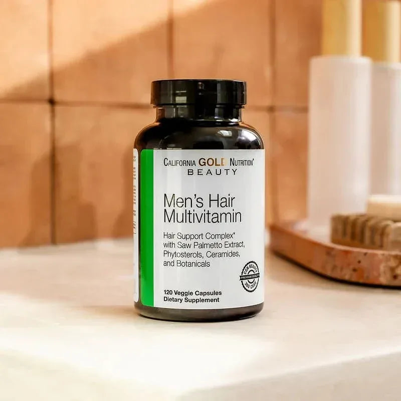 California Gold Nutrition, Beauty, Men's Hair Multivitamin, 120 Veggie Capsules - USA MEGA SHOP