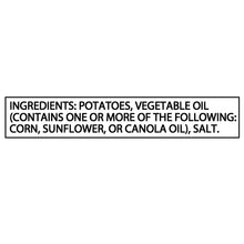 Ingredients: potatoes, vegetable oil; contains corn, sunflower, or canola oil, salt