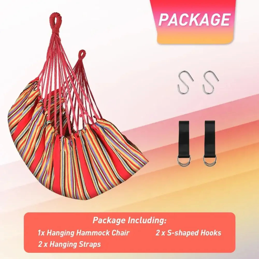 QUANFENG QF Hanging Hammock Chair Patio Indoor and Outdoor Hammock Swing Support 330 lbs - USA MEGA SHOP