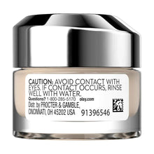 Olay Eyes ultimate eye cream jar back label with caution text and barcode