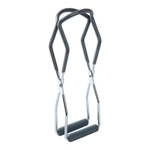 Jar lifter tool with dark handle grips and wire arms