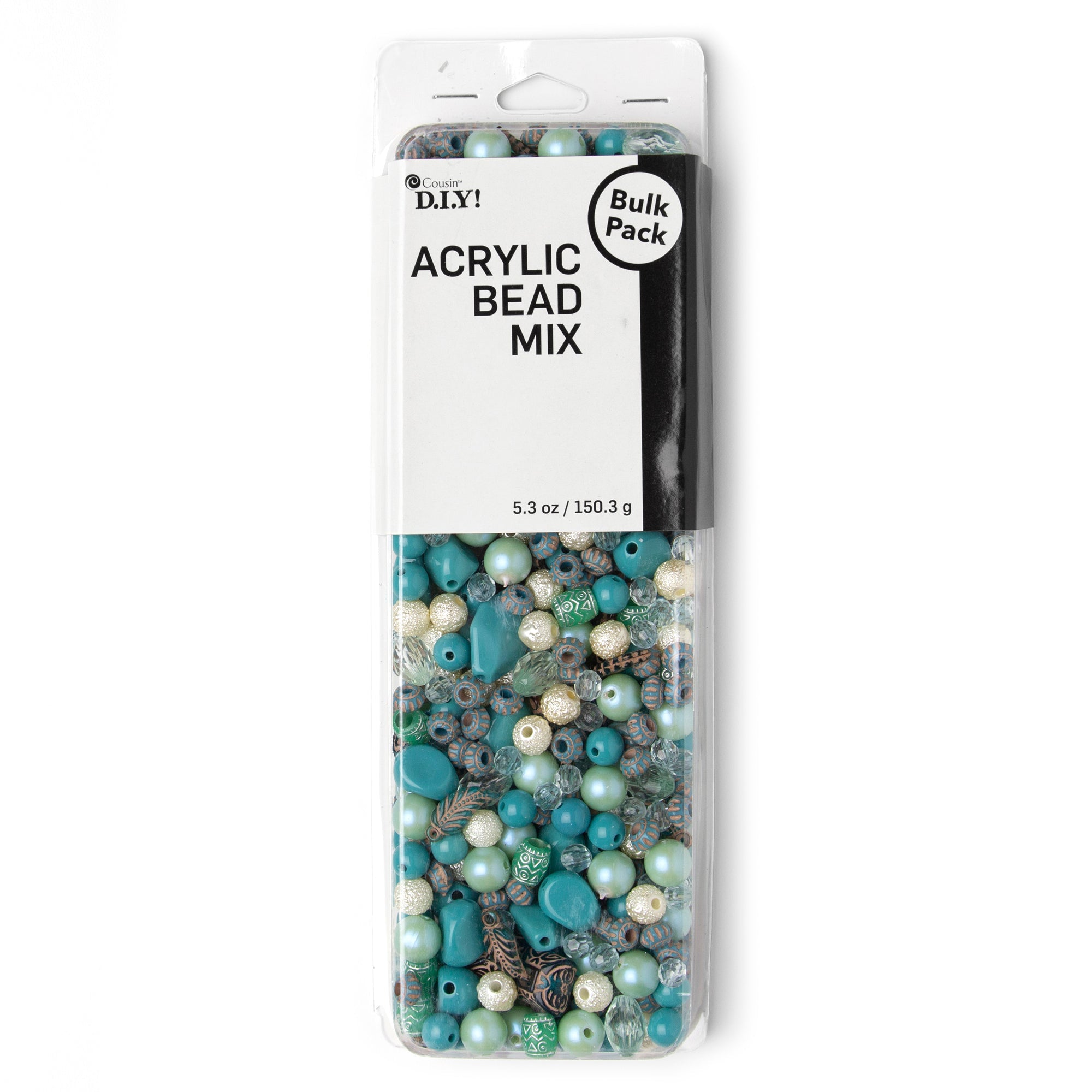 Cousin DIY Acrylic Bead Assortment Mix, Rainbow Colors, AJM65022015, 2500 Piece, Adult