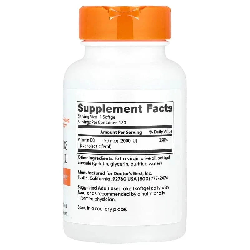 Doctor's Best, Vitamin D3, Softgels