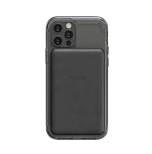 Mophie wireless magnetic power bank case, dark gray with camera cutouts
