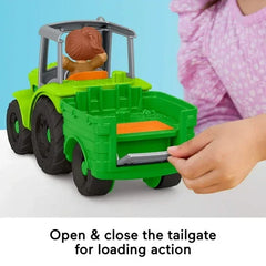 Fisher-Price Little People Push & Play Tractor, Musical Toy Farm Vehicle & 2 Figures for Toddlers - USA MEGA SHOP