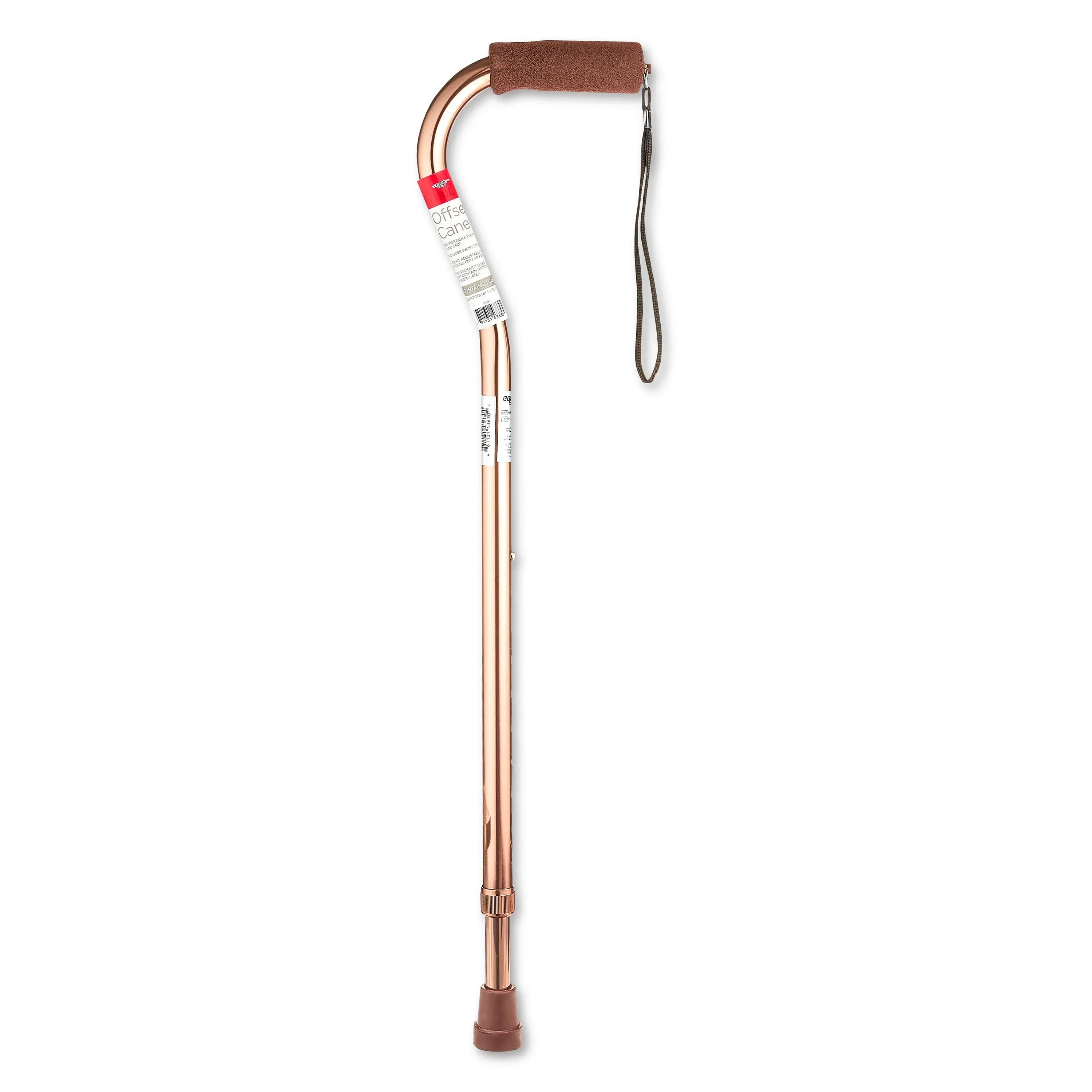 Equate Offset Aluminum Cane, Bronze