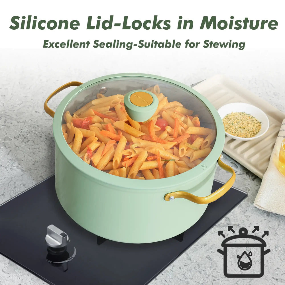 SENSARTE Nonstick Pots and Pans Set, 18Pcs Non Stick Cookware Sets, Induction Kitchen Cookware Sets