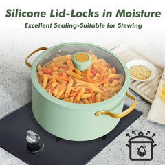 SENSARTE Nonstick Pots and Pans Set, 18Pcs Non Stick Cookware Sets, Induction Kitchen Cookware Sets