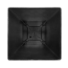 Slate black planter pot interior base with molded ribbed drainage