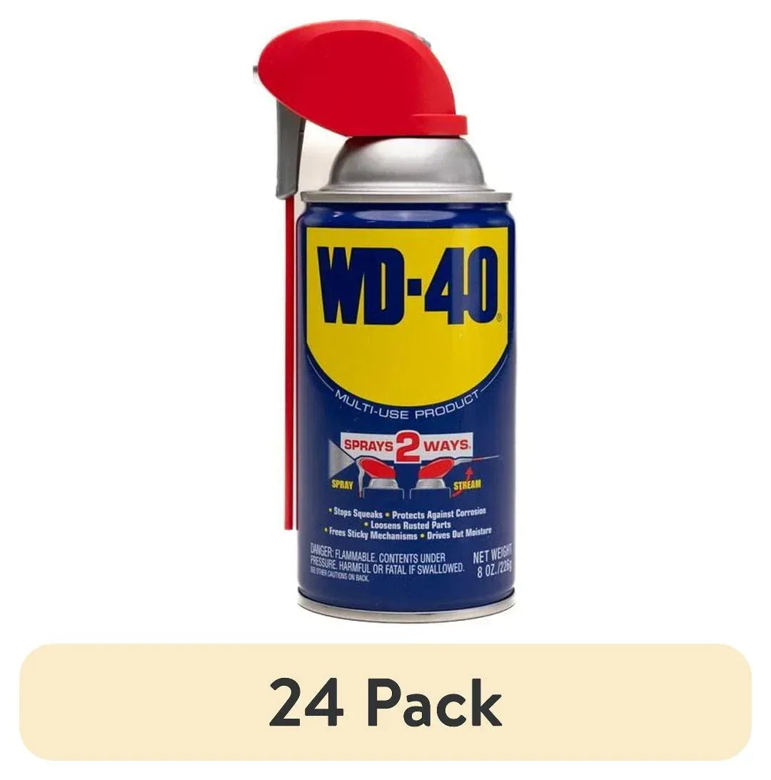 Classic WD-40 Formula, Multi-Purpose Lubricant Spray Smart Straw, 8 oz, Machine & Tool Lubricant