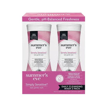 Summers Eve Simply Sensitive feminine cleansing wash twin pack, 2 bottles