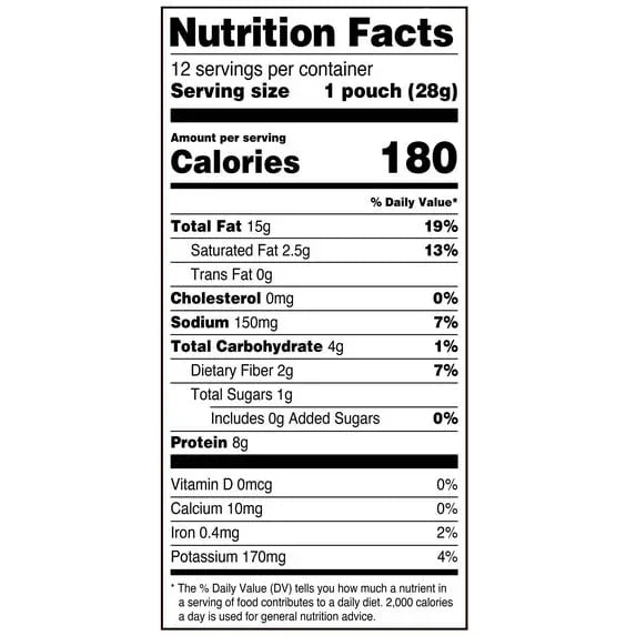 Great Value Dry Roasted Peanuts Seasoned with Sea Salt, 1 oz, 12 Count
