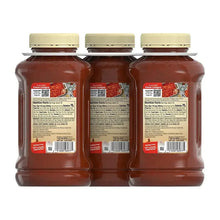 Prego traditional pasta sauce jars with printed back labels and cream caps