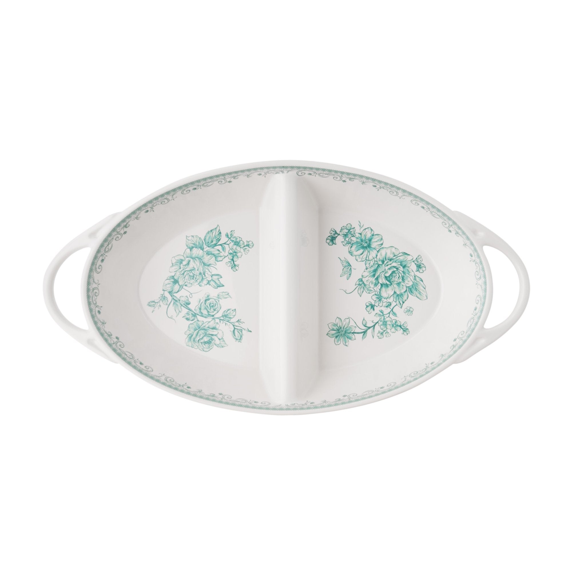 The Pioneer Woman Agatha Stoneware Divided Server, Green