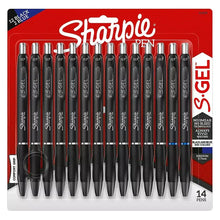Sharpie S-Gel gel pen set, 14 count with black and blue pens, 0.7mm tips