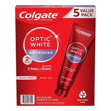 Colgate Optic White toothpaste 5-pack box with tube