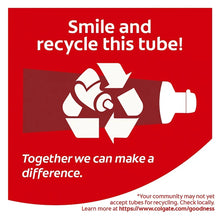 Toothpaste package graphic: smile and recycle this tube