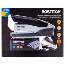 BOSTITCH Premium desktop stapler value pack in box, with staple remover and staples