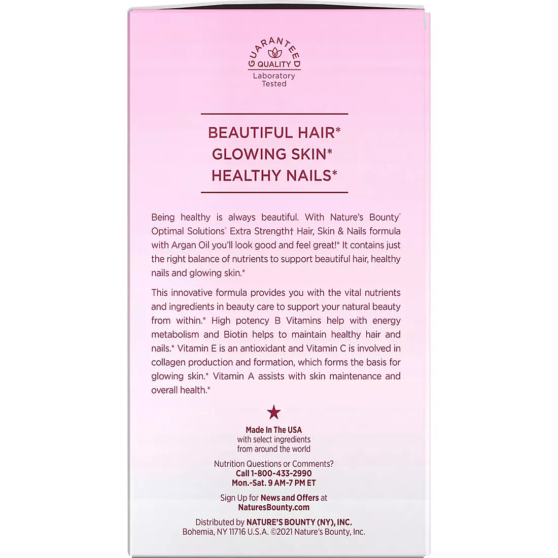 Nature's Bounty Hair, Skin and Nails Extra Strength Vitamins, 250 ct. - USA MEGA SHOP