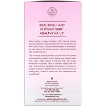 Back of vitamin supplement pouch with laboratory tested and beauty claims