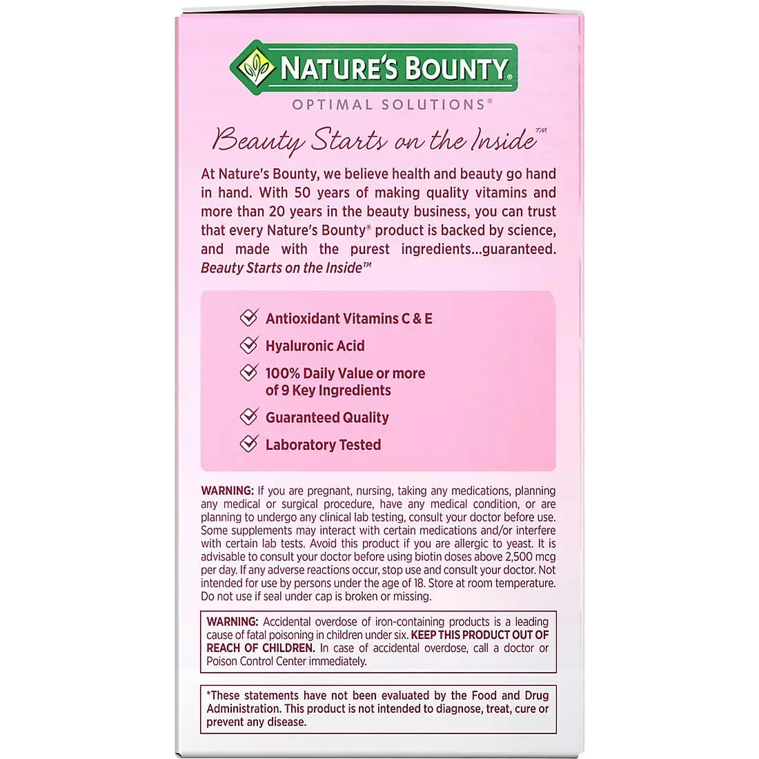 Nature's Bounty Hair, Skin and Nails Extra Strength Vitamins, 250 ct.